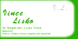 vince lisko business card